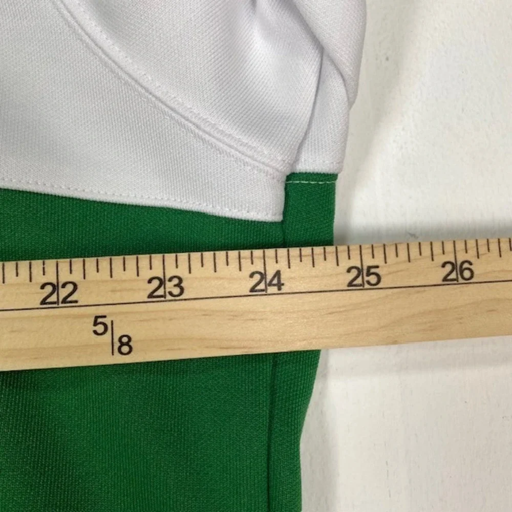 The North Face Mens XL Colorblock Track Jacket Green White Full Zip‎ Mock Neck